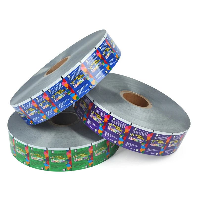 custom printed plastic lamination pack film transparent pet film in roll for auto pack machine