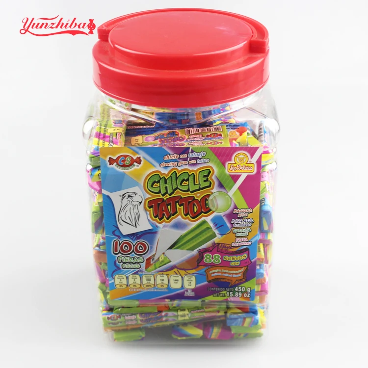 
Bubble Gums with tattoo paper 