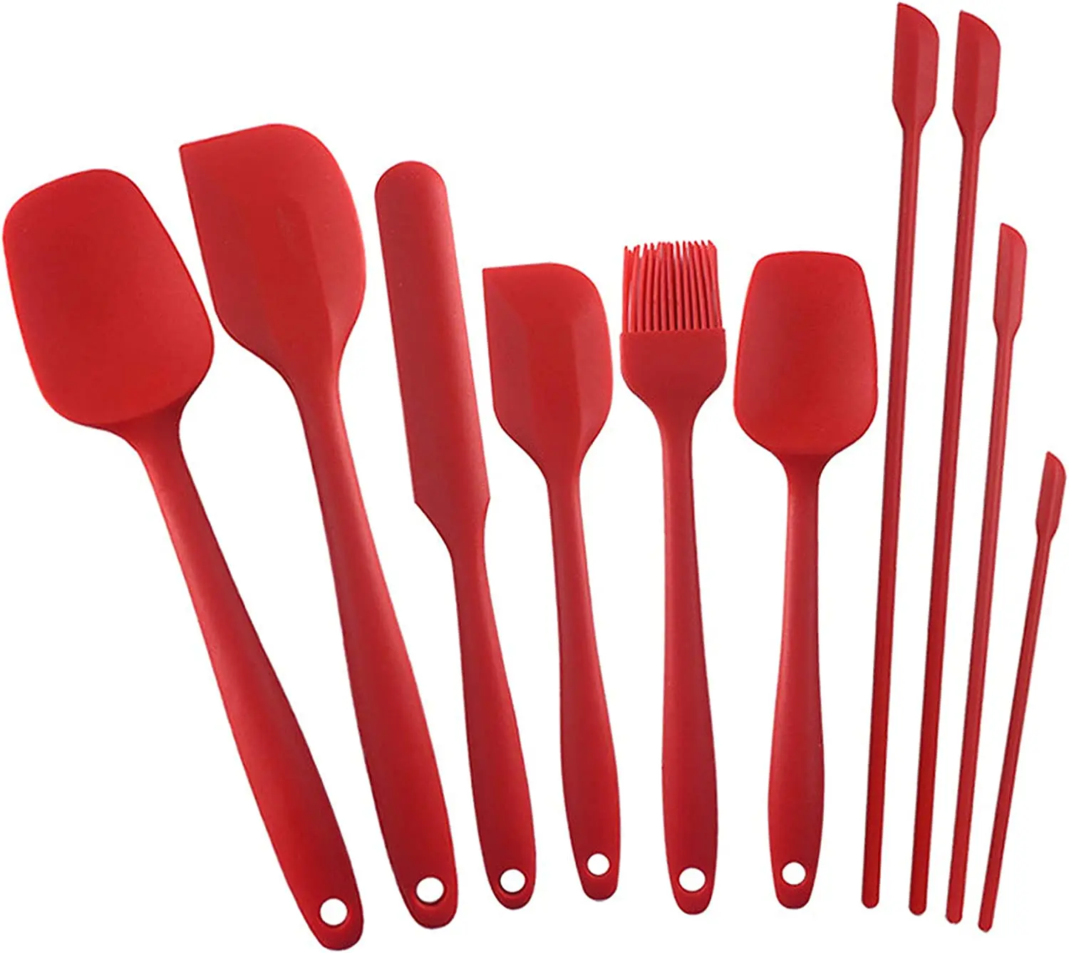 Heat Resistant Kitchen Baking Tool Facial Makeup Scrapers Non Stick Silicone Cosmetic&Jam Spatula Utensil Set