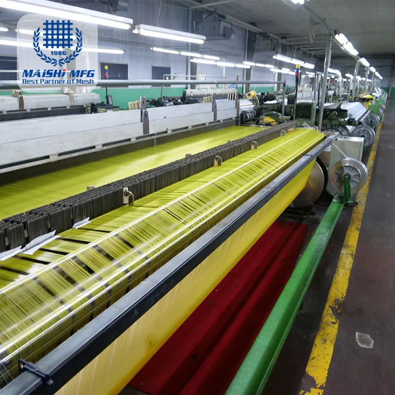 Silk screen printing mesh plain weave polyester mesh white yellow color