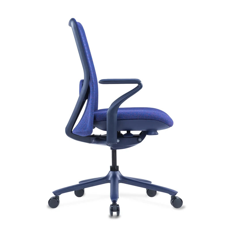 Cadeira De Escritorio Modern Purple Fabric 360 Degree Swivel Staff Office Chair Ergonomic