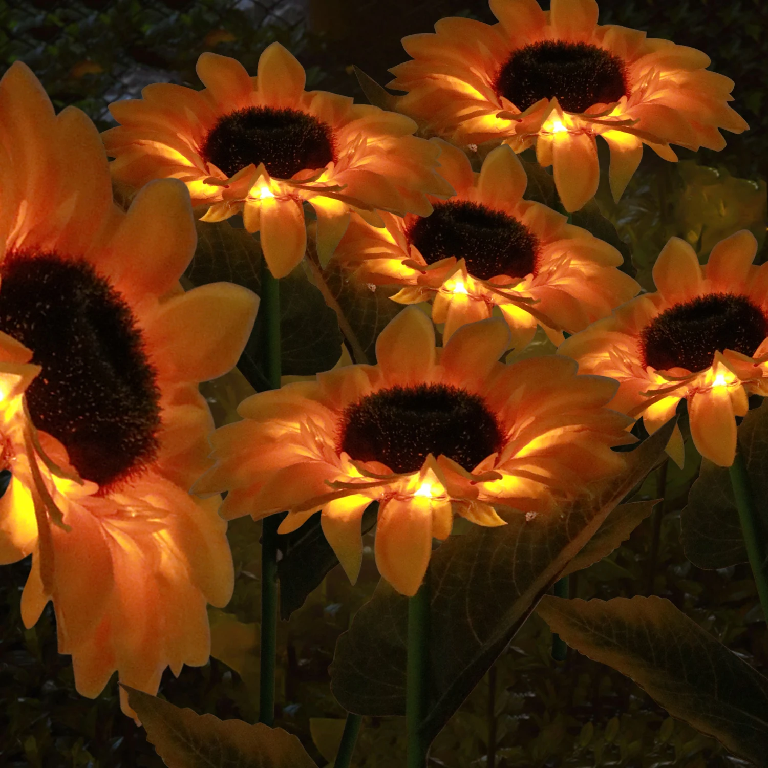 Garden Decoration Solar Artificial Sunflower, Waterproof Light for Park , Landscape Led