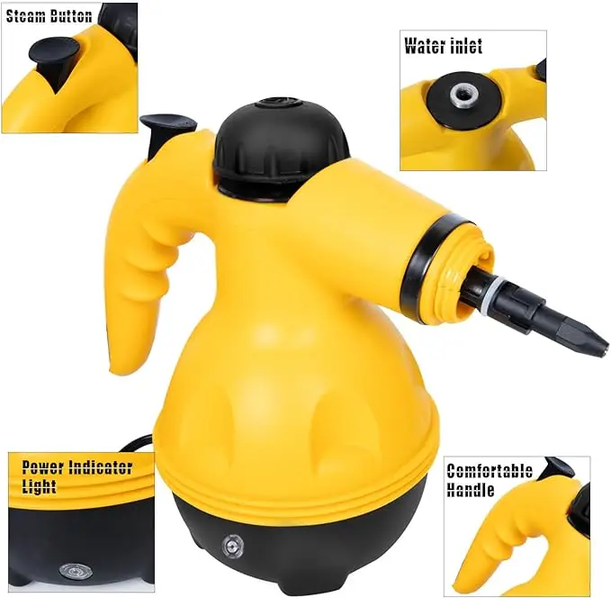 1000W 10S Fast Heating High Pressure Portable Steam Cleaner Handheld Steam Cleaner Steamer for Cleaning