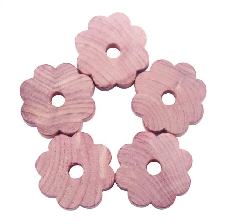 Hot sale Red Cedar flower design Wooden Accessories  Cedar Closet Accessories