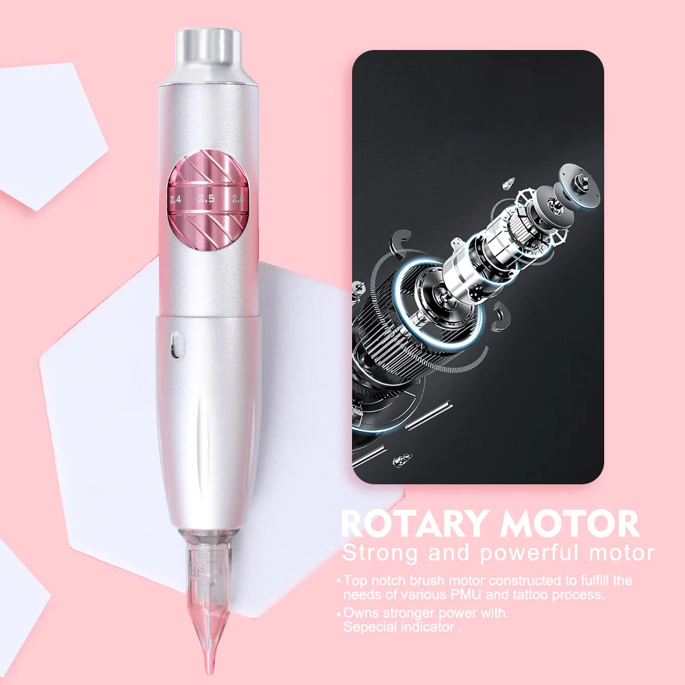 YD Blink PMU Machine Pen Light Weight Rotary Machine Pen Micropigmentation Microblading Machine Kit