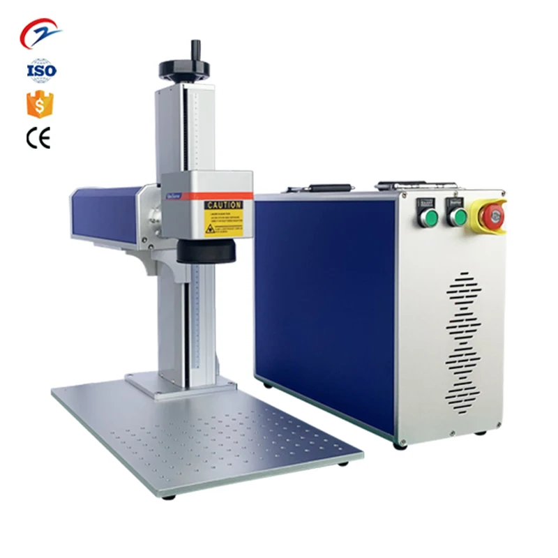 ZHONGCAN JPT MOPA M7 Color Rotary Metal 30w 50w 100w 20w  100w Fiber Laser Marking Machine With Rotary For Metal Jewelry Ring