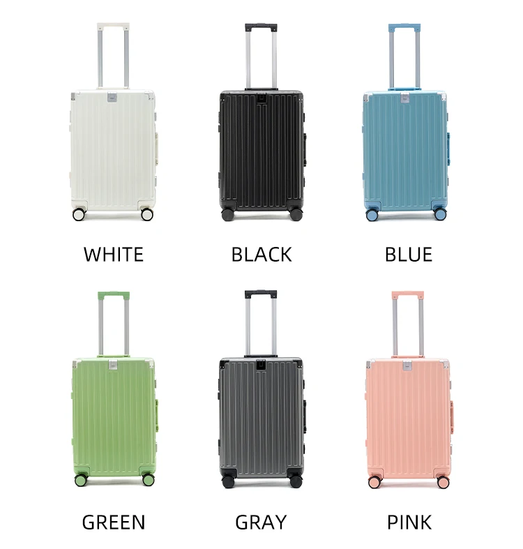 OEM/ODM High Quality Aluminium Suitcase  Luggage Carry Ons 20/22/24/26 Inch Large Cabin Luggage Suitcase for Traveling