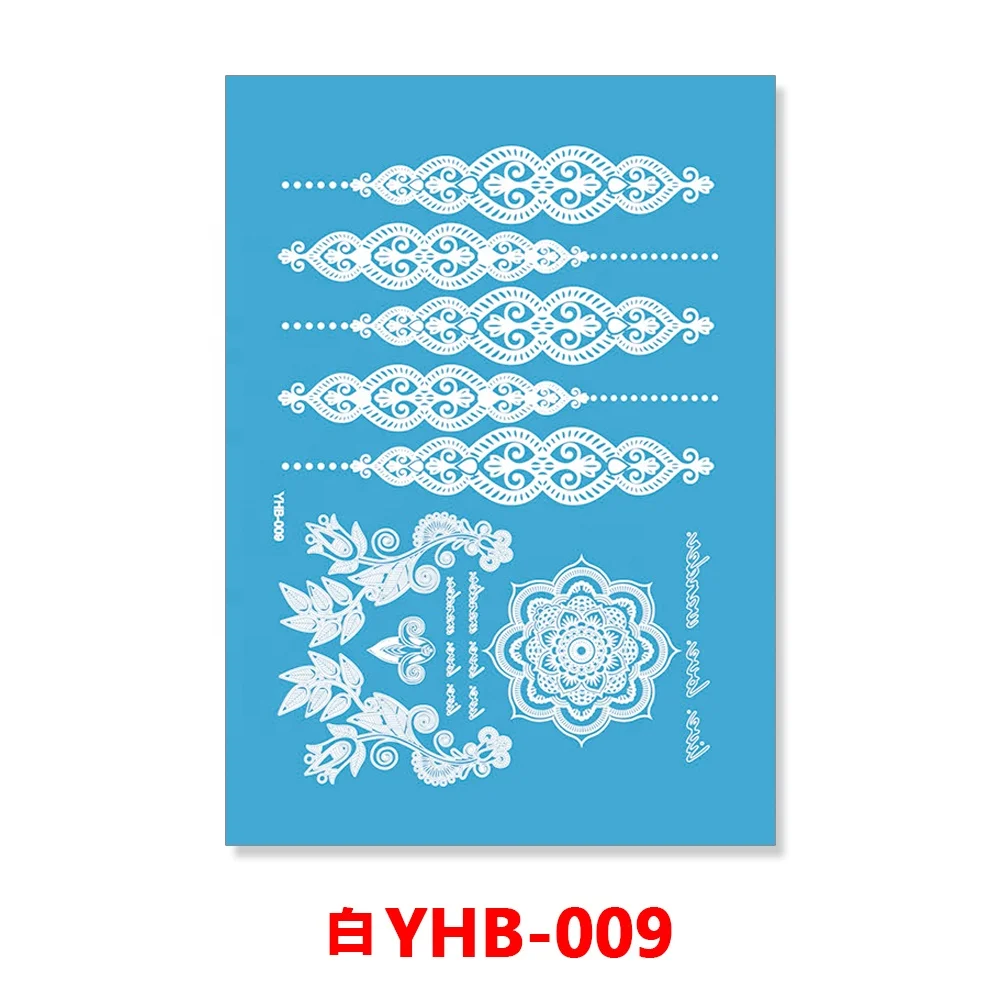 Wholesale Beautiful Tattoo Designs Temporary White Henna Tattoo