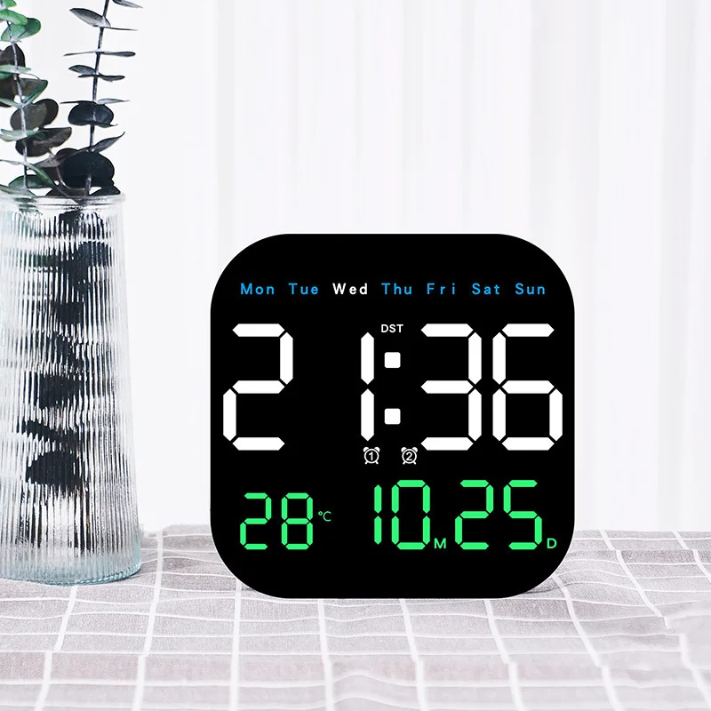 New 6650 multi-functional LED electronic clock fresh wall table clock hanging and standing dual-purpose clock