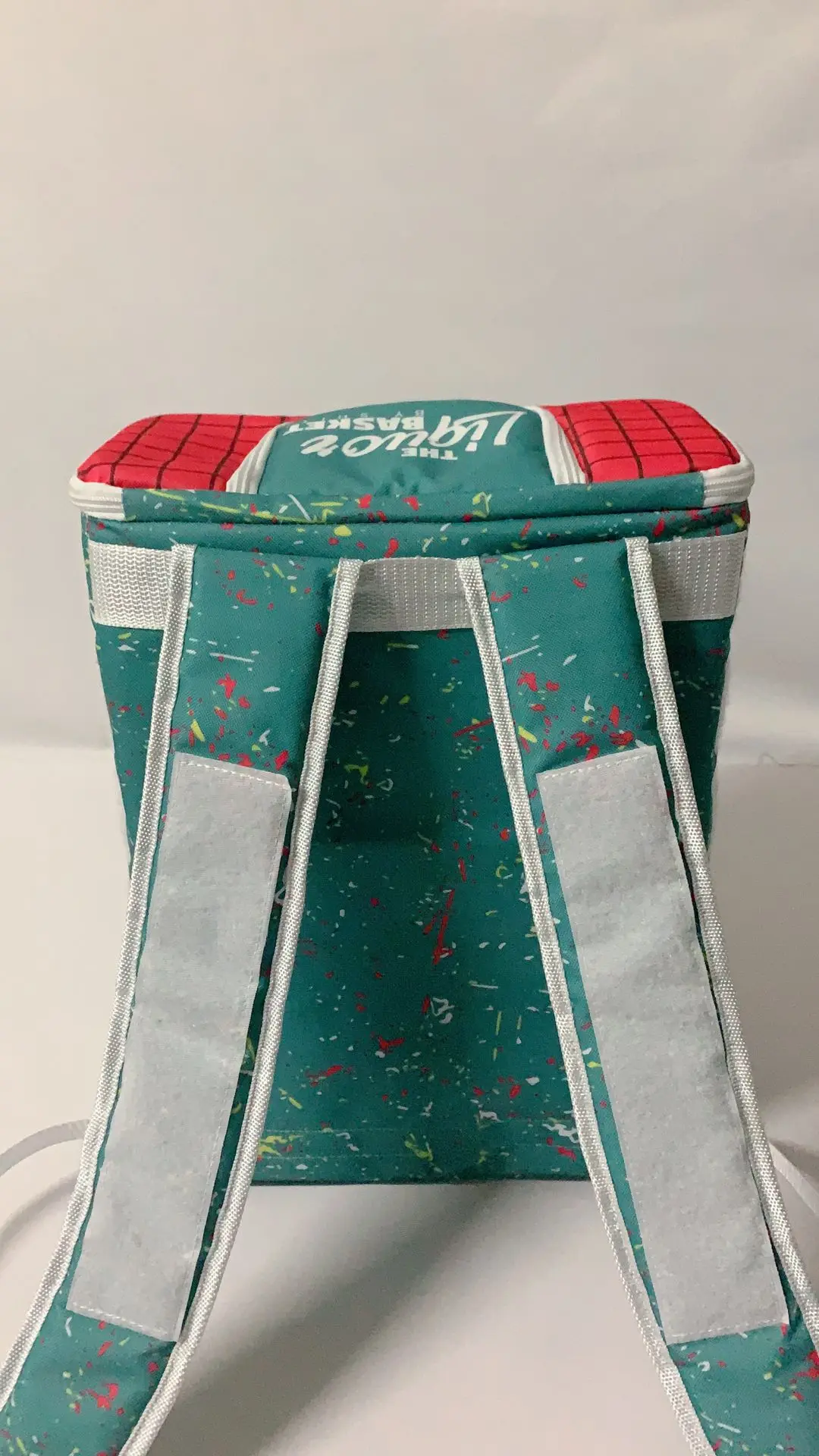 stylish custom sublimation printing polyester 24 cans cooler PEVA HEAT SALE waterproof backpack bag with top zipper pocket