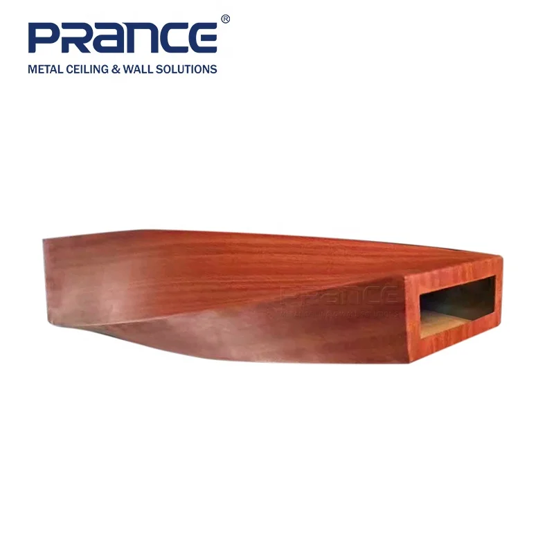 Hyperbolic metal panel for aluminum veneer facade