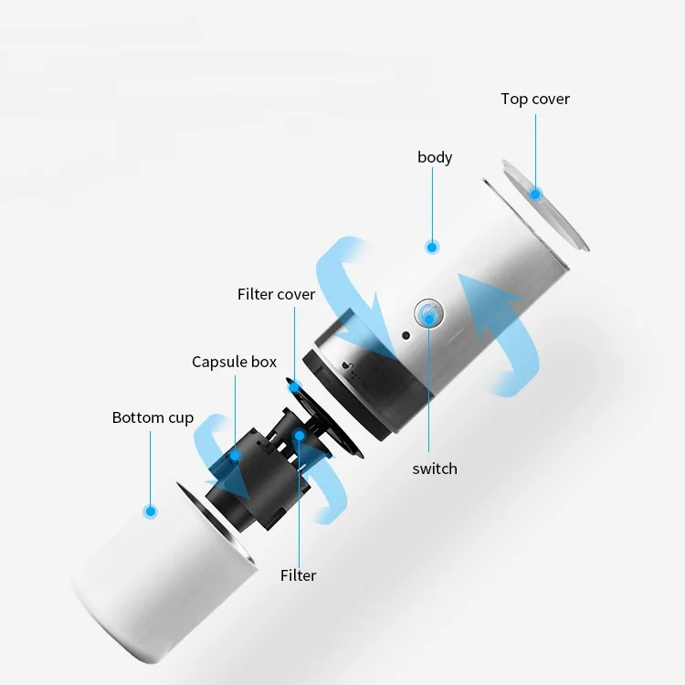 Simple Operation Capacity Italian Turkish Stainless Steel Self Heating Coffee Maker Machine Smart Portable Coffee Making Machine