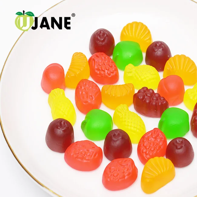 
Fruit shape fruity flavour jelly gummy candy 