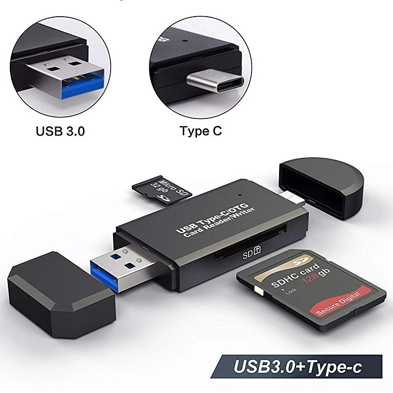 
 OTG Устройство для чтения карт Micro SD USB 3,0 кардридер 2,0 для USB Micro SD адаптер флэш-накопитель устройство для чтения смарт-карт памяти Type C кардридер  