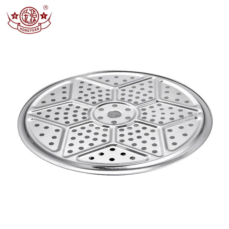 New style steaming fish dumpling dish stainless steel plate with hole