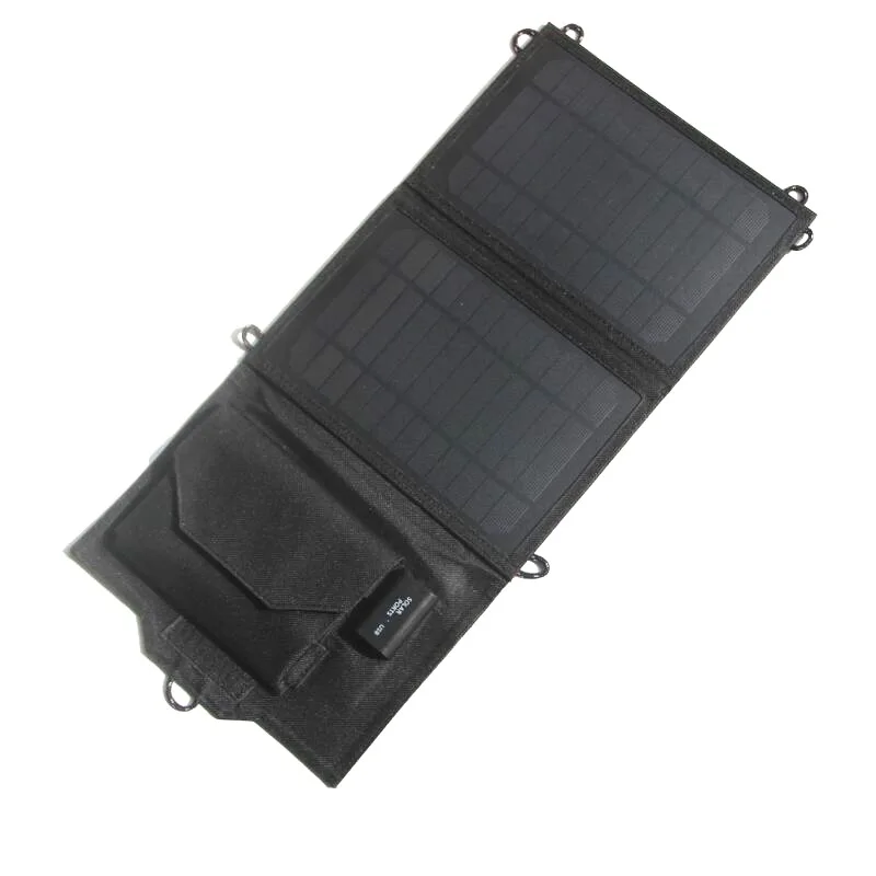8W Portable USB Foldable Solar Panel Sunpower Charger for iPhone Mobile Power Bank On-the-go Solar Charging