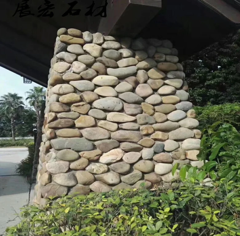 Landscaping big size river rock  pebbles stone