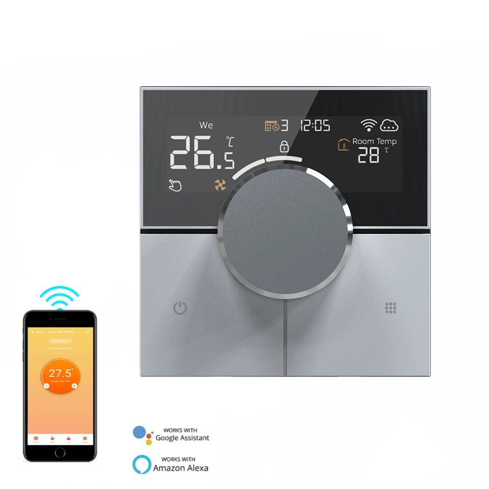 HY12 Knob Thermostat Tuya Floor Heating Controller Wifi Smart Thermostat Programmable Termostato for Underfloor Heating