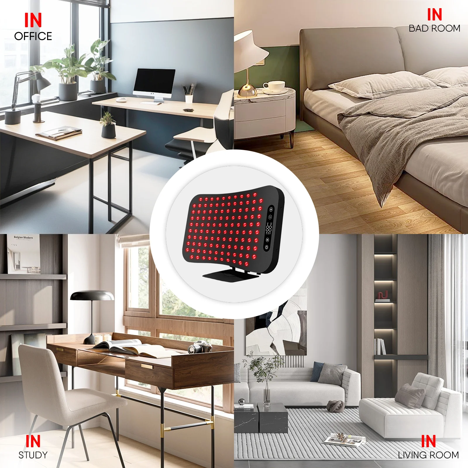 Red Light Therapy Lamp Infrared Light Therapy Panel for Face with Stand, 660nm 850nm Near Infrared Light Therapy Device at Home