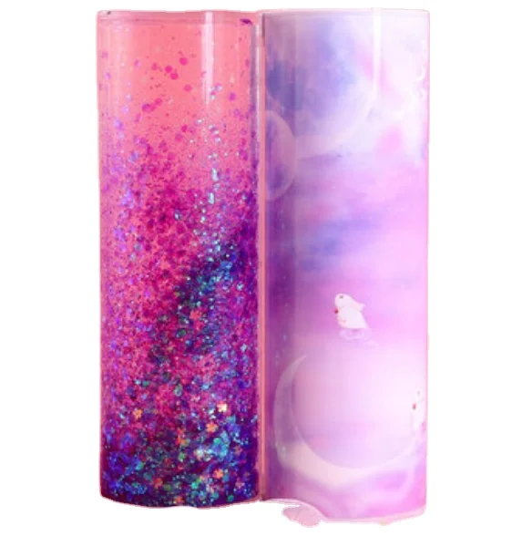 2025 new stylish custom made Quicksand Translucent Creative Multifunction Cylindrical  pencil box