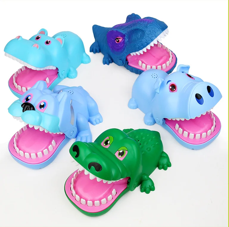 Hot selling biting finger crocodile dog, shark, hippo, tidy parenting game props, biting toy ag1112