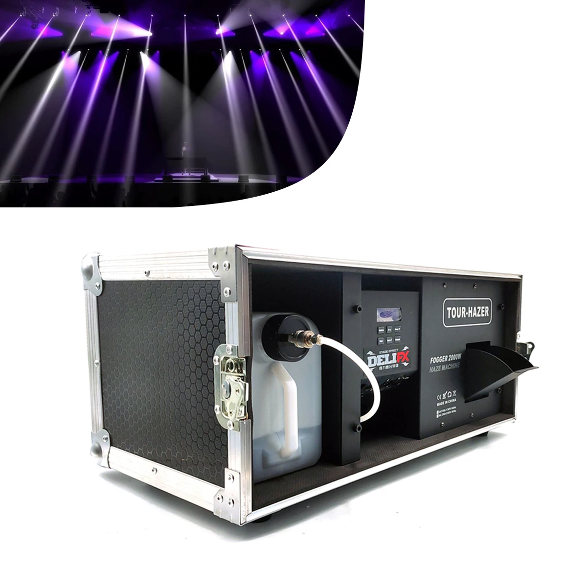DELIFX built-in digital display 2000W haze machine DMX LCD with flight case userfriendly interface Misty Vibe mist machine DF-20