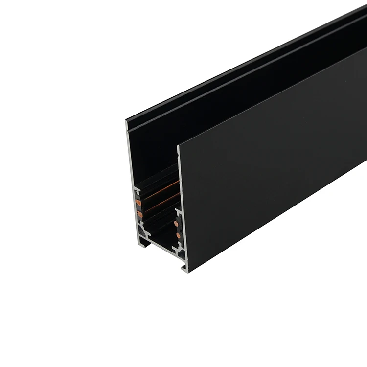 Factory Wholesale Price 48V Lighting System 1.15mm surface mounted Magnetic Track Light Rail For led downlight  dimmable
