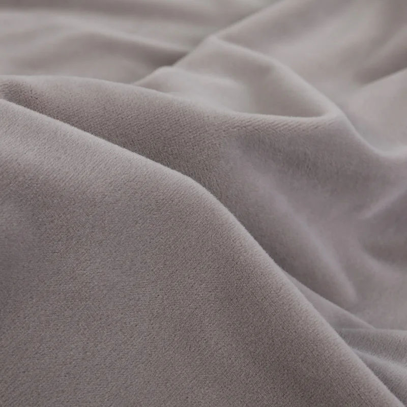 Home furnishing textiles wholesale italian upholstery spandex grey velour fabric