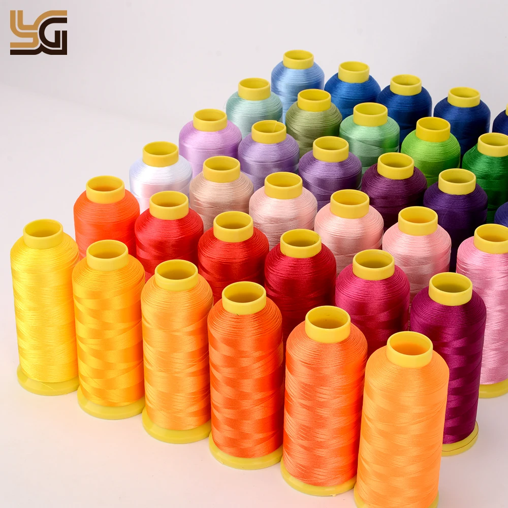 120D/2 Embroidery Thread 5000yards High Tenacity polyester embroidery thread for bag clothes embroidery