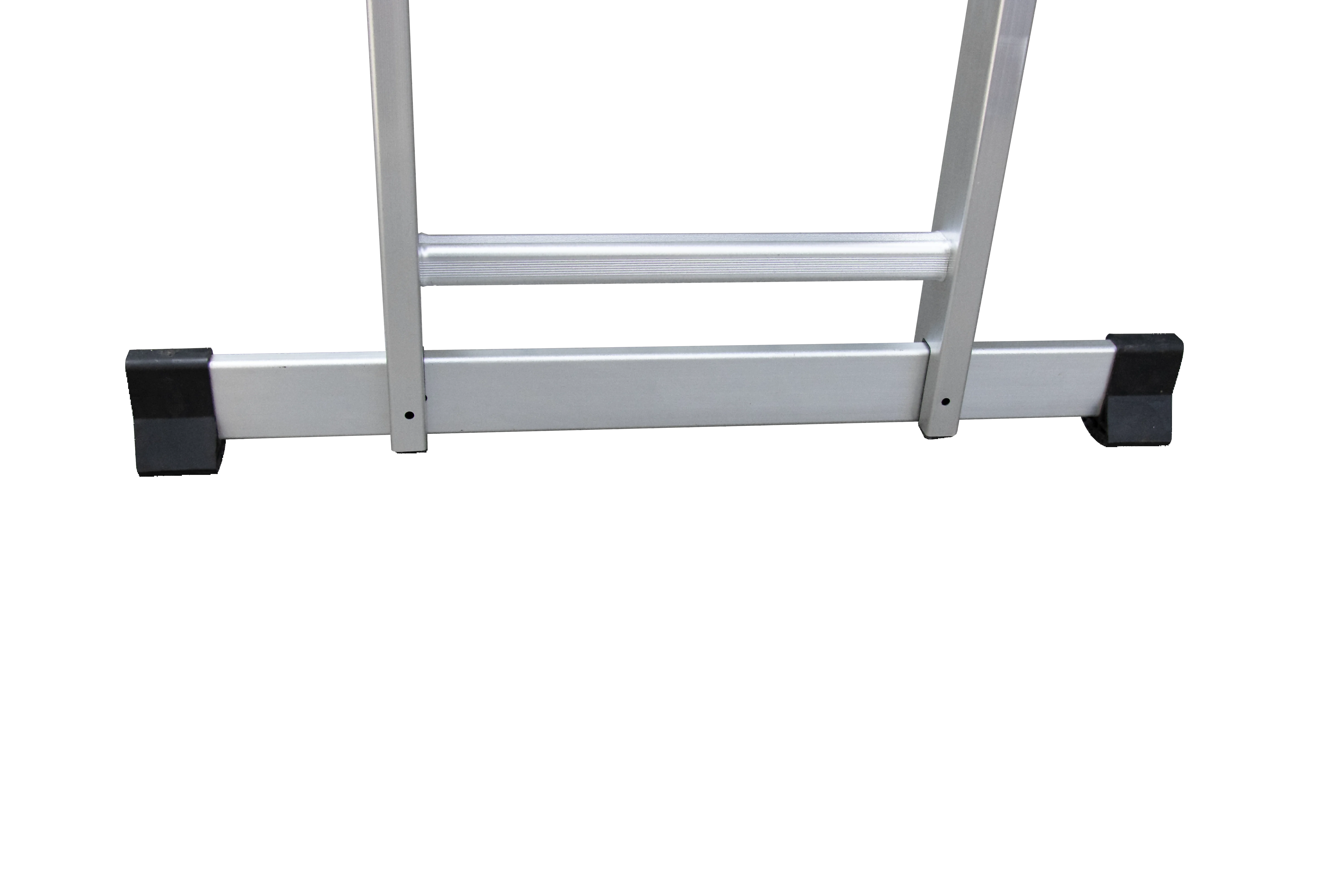 Folding Extension Ladder Aluminum Stairs Step Leader Three Fold Long Ladder Outdoor PE Bag Modern Baluster Design Aluminum 1.3mm