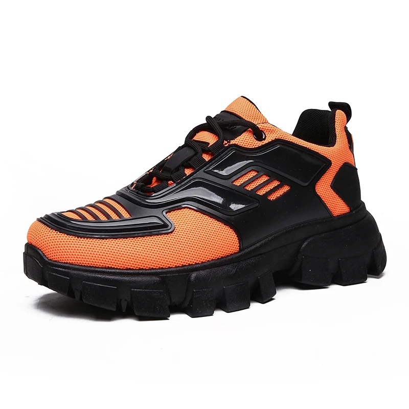 Мужские повседневные летающие кроссовки, дышащие спортивные туфли, толстая натуральная обувь в Корейском стиле, на осень