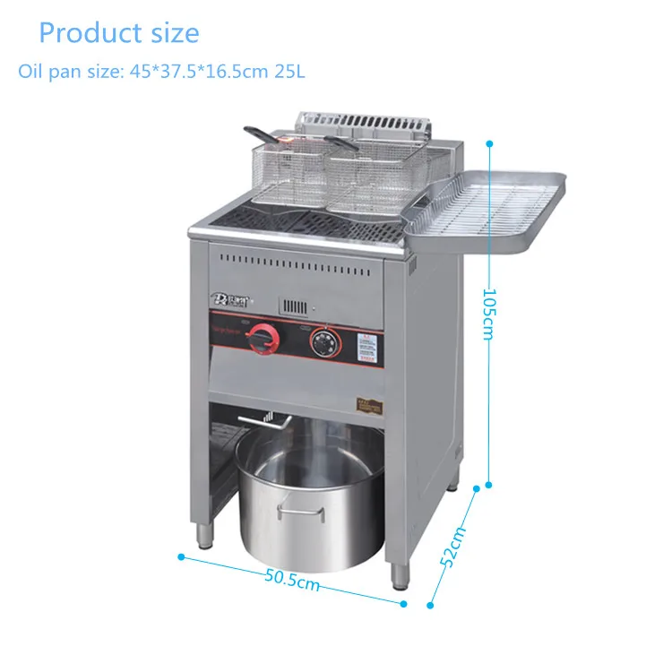 Commercial Gas Chicken Chips Rapid Heating Fryer Machine Chicken Fryer With Gas