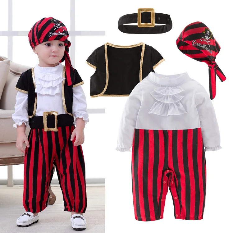 Halloween  Captain Conjoined Harlequin Suit 4 Pieces