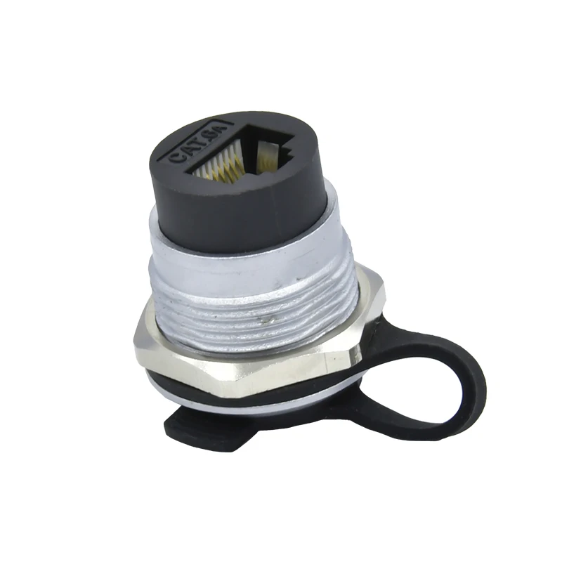 best brand rj45 connectors pass through network interface pcb panel socket female plug waterproof ethernet rj45 connector