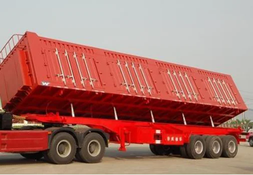 High quality rear dump semi-trailer/rollover trailer made in China factory /20 years of factory manufacturing experience