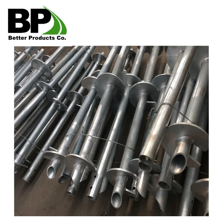 Hot Dipped Galvanized Ground Helical Piles Foundation Screw for Foundation Restoration