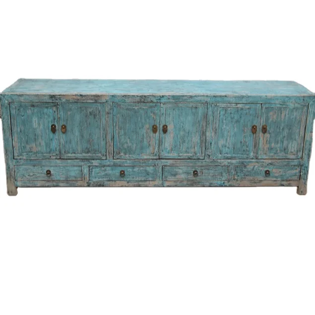 Китайский антикварный телевизор потертый шикарный шкаф Гостиная ТВ блок