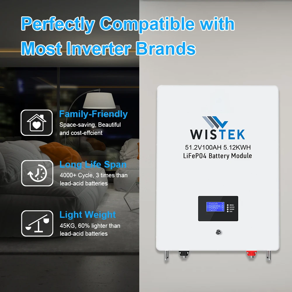 Аккумулятор для домашней системы хранения энергии 48 В 105Ah LiFePO4 LFP литий-ионные аккумуляторы с Smart BMS