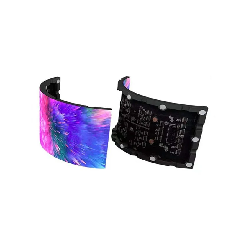 Indoor P2 P2.5 P3 P4 Led Creative Display Advertising Video Wall LED Soft Module Curved LED Display Flexible Led Screen Module