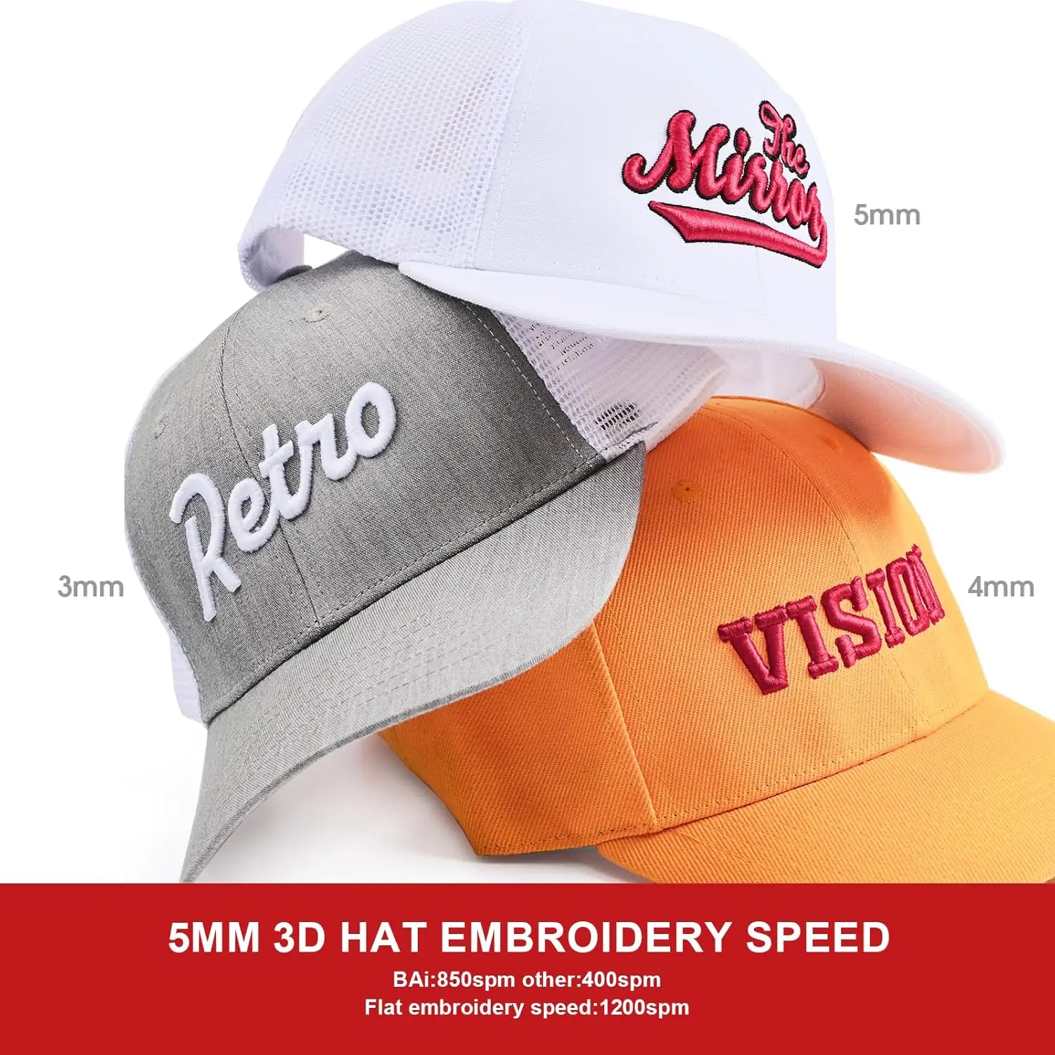 BAI THE MIRROR High Speed Single Head 15 Needle Computerized Multifunction Household Embroidery Machine For Beginners