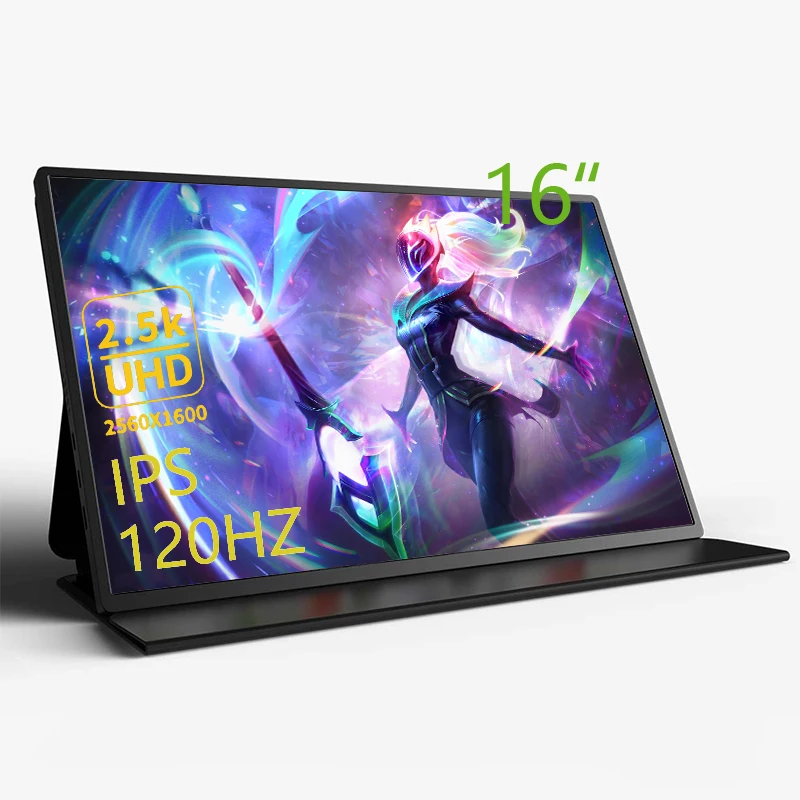 16 дюймов 2 5 K разрешение Ps5 игровой двойной type-c 3 1 usb экран расширенный мобильный монитор портативный для