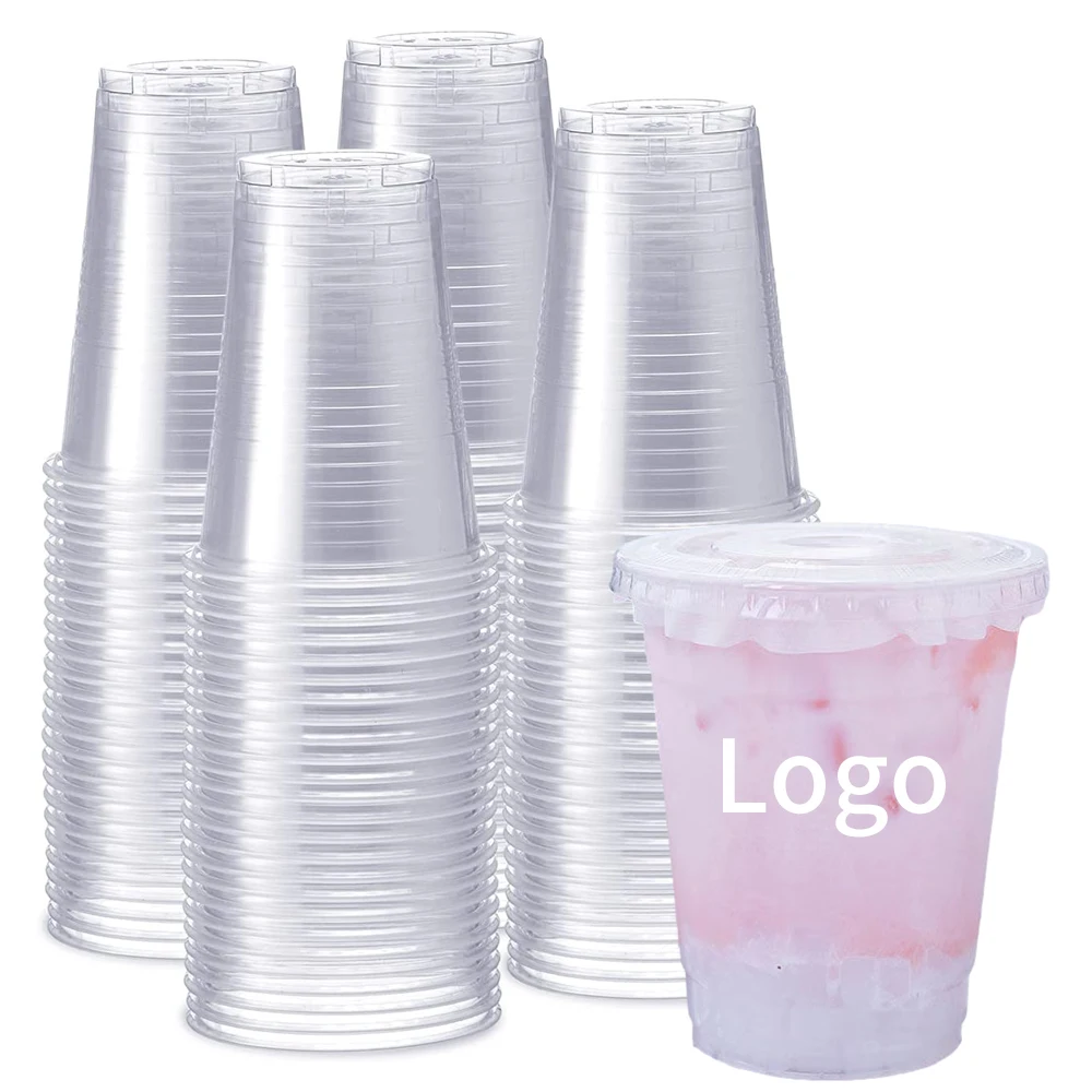 Printed custom Disposable pp buy plastic pet ice cream coffee Juice cup custom logo suppliers price factory