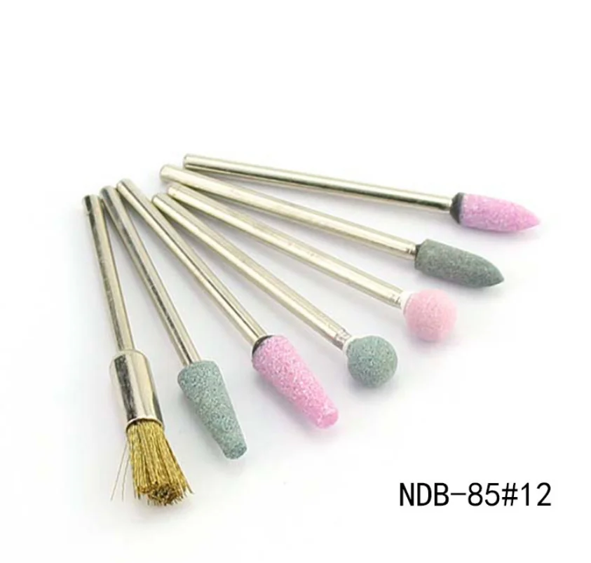 Jinyi Diamond 7PCS/Set Tungsten Steel Silicon Ceramic Stone Milling Nail Art Silver Grinding Carving Polishing Head Drill Bits
