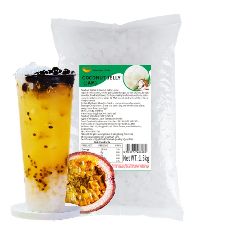 Горячая распродажа! Пузырьковый чай с ингредиентами Nata De Coco для фруктового чая кокосового желе и