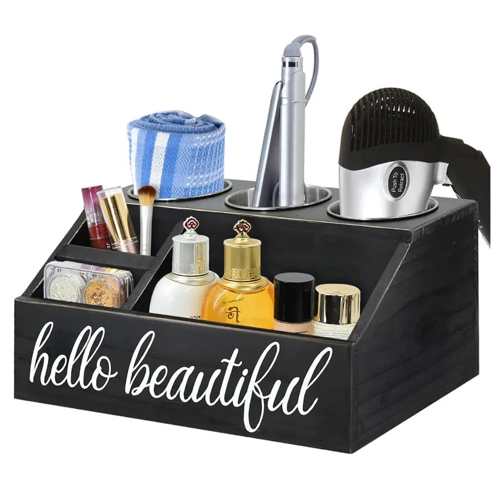 Домашний Деревянный органайзер для волос Cao Xian Hi для ванной комнаты-органайзер для макияжа-столик для туалетного столика-органайзер для туалетного столика для ванной комнаты