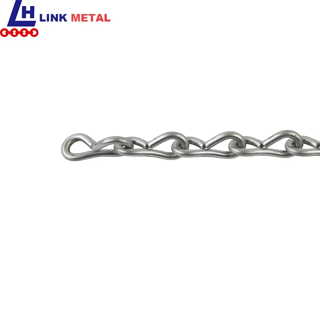 2.8mm Chain Factory Supply Galvanized Or Stainless Steel Weldless Standard Single Jack Chain