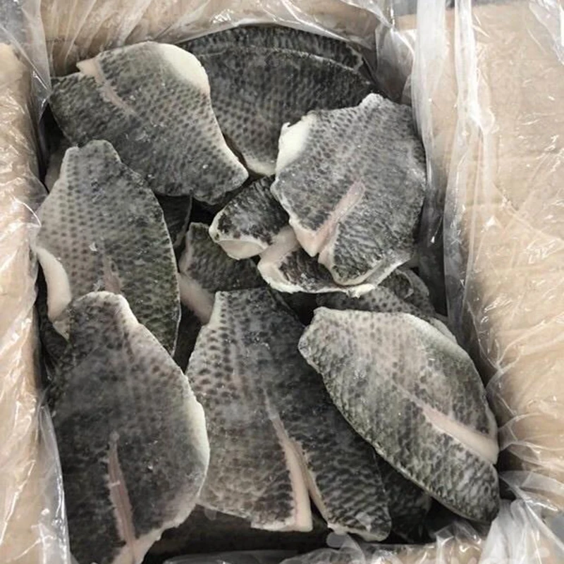Замороженные морепродукты Тилапия, филе рыбы на хвосте