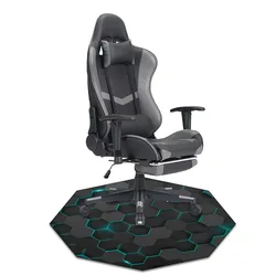 octagonal anti-fatigue comfortable  durable salon new product smooth nature rubber chair mat for carpet