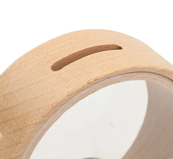 Wooden Acrylic Animal Shapes Coin Box Saving Money Coin Box Piggy Bank for Kids Gift Home Desktop Decoration Ornaments (Whale)