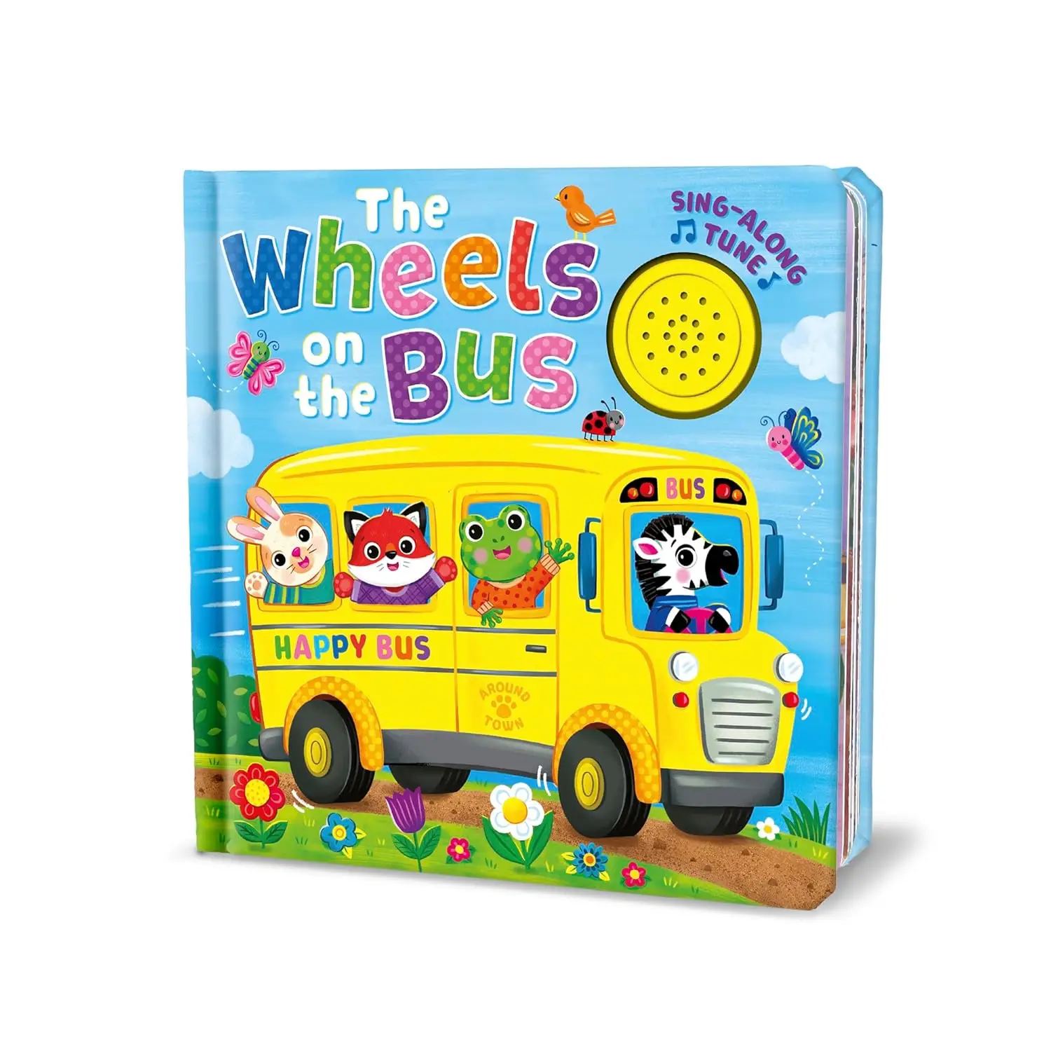 OEM Wheels on the Bus Song Book Perfect for Infants and Toddlers Ages 1 and Up - 1-Button audio Board Book with Sound Board book